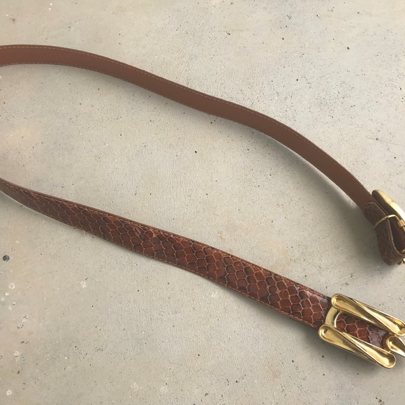 RITZ Women Belt Genuine Snake Skin Leather Ladies - Picture 3 of 8